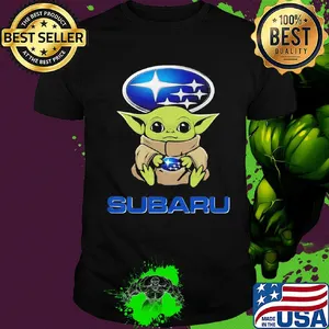 Baby Yoda hug Subaru shirt
