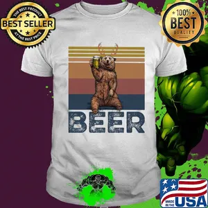 Bear drink beer vintage shirt