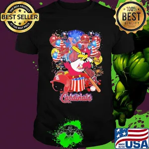Bird st. Louis cardinals happy independence day mask soap firework balloon american flag shirt