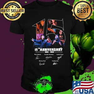 Black 15th anniversary 2005 2020 signatures shirt