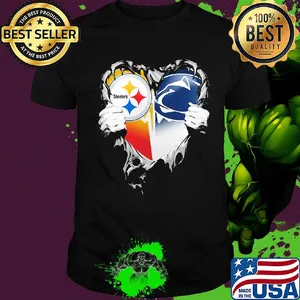 Blood inside pittsburgh steelers vs pennsylvania football heart shirt