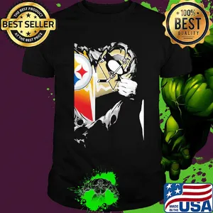 Blood inside pittsburgh steelers vs pittsburgh penguins heart shirt