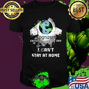 Blood insides cognizant logo covid-19 2020 I can't stay at home shirt
