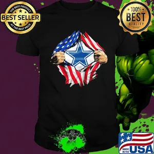 Blood insides dallas cowboys american flag independence day shirt
