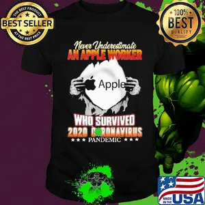 Blood insides never underestimate an apple worker who survived 2020 coronavirus pandemic shirt