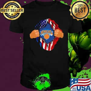 Blood insides new york knicks basketball american flag independence day shirt