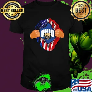Blood insides ohio bobcats american flag independence day shirt