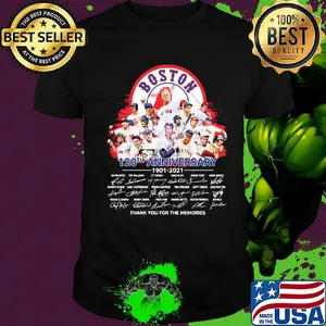 Boston red sox 120th anniversary thank you for the memories signatures shirt