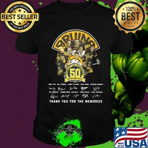 Bruins stanley cup champions 50th anniversary signature shirt