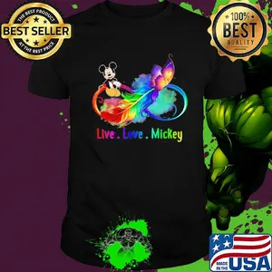 Butterfly live love mickey shirt