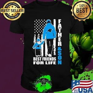 Carolina panthers father and son best friends for life american flag happy father's day shirt