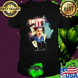 Charlie chaplin freedom american firework independence day shirt