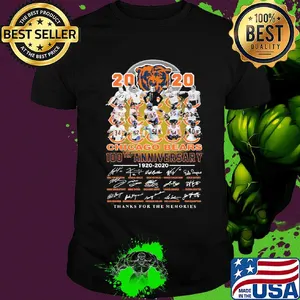 Chicago Bear 2020 100th anniversary 1920 2020 signature shirt