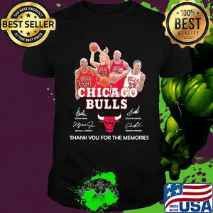 Chicago bulls basketball team thank you for the memories signatures shirt