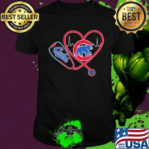 Chicago cubs baseball stethoscope heart shirt