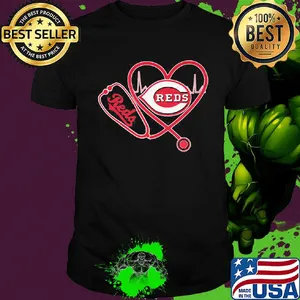 Cincinnati reds stethoscope heart shirt