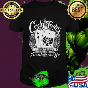 Cody jinks 2007 2020 tone deaf hippies blood sweat and beers anniversary skull shirt