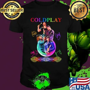 Coldplay band music signatures shirt