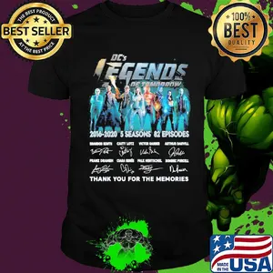 Dc's legends of tomorrow 2016 2020 5 seasons 82 episodes thank you for the memories signatures shirt