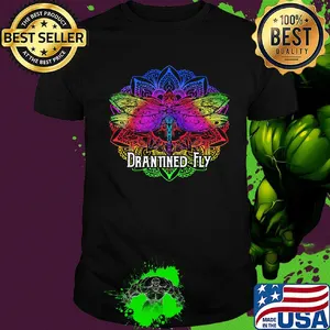 Dragonfly drantined fly Mandala shirt