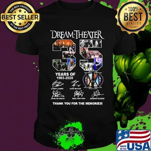 Dream theater 35 years of 1985 2020 thank you for the memories signatures shirt
