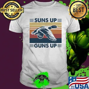 Duck suns up guns up vintage shirt