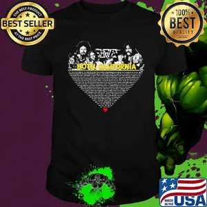 Eagles band hotel california heart shirt