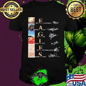 Eagles band players signatures shirt