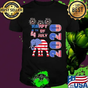 Elephant happy 4th of july 2020 american flag independence day shirt