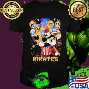 Eric poole MLB pittsburgh pirates happy independence day mask soap firework balloon american flag shirt