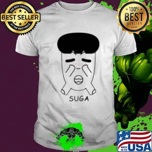 Fanstown bts bangtan boy same cartoon suga shirt