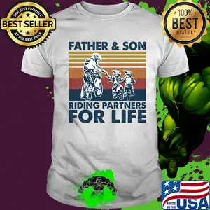 Father and son riding partners for life vintage shirt