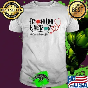 Frontline warrior caregiver life nurse mask stethoscope covid-19 shirt