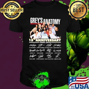Grey's Anatomy 15th anniversary 2005 2020 signature shirt