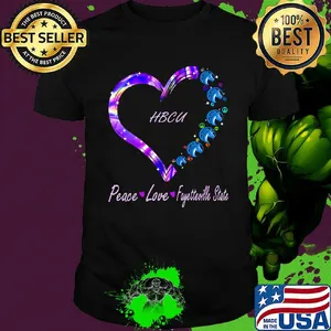 HBCU peace love Fayetteville State heart shirt