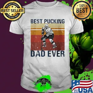 Hockey best pucking dad ever happy father's day vintage shirt