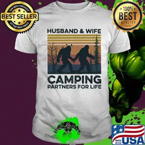 Husband and wife camping partners for life vintage shirt