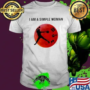 I am a simple woman baseball paw wine shirt