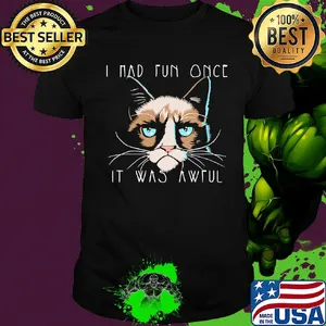 I had fun once it was awful Grumpy Cat shirt