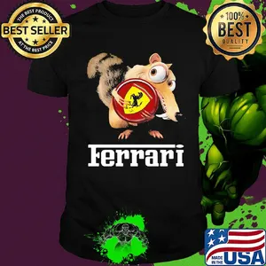 Ice age scrat hug ferrari shirt
