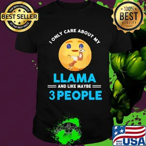 Icon I only care about my paw llama and like maybe 3 people shirt