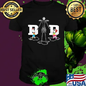 Jack skellington son and daughter dad happy father's day shirt
