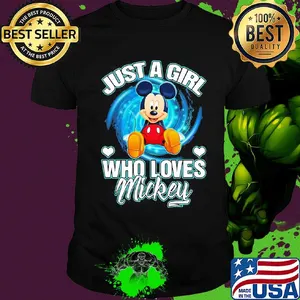 Just a girl who loves mickey heart shirt