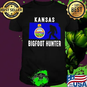 Kansas bigfoot hunter flag shirt
