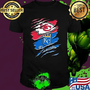 Kansas city chiefs and kansas city royals football shirt