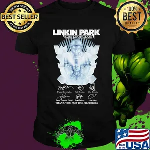 Linkin park castle of glass thank you for the memories signatures shirt