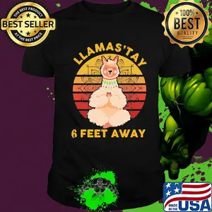 Llamas' stay 6 feet away Yoga vintage shirt