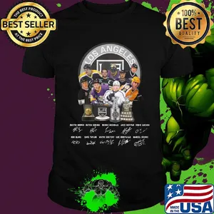 Los angeles kings hockey team players signatures shirt