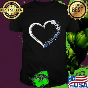 Love Dallas Cowboys football team heart shirt