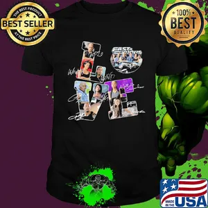 Love fast and furious movies characters signatures shirt